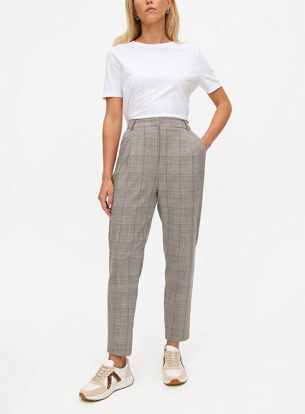 Grey Tailored Coord Check Trousers 14R